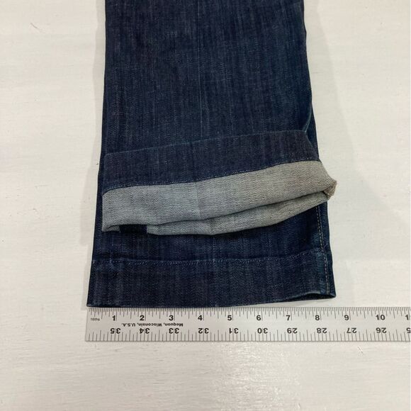 7 For All Mankind Jeans Women’s 28 Blue Denim Dojo Cropped Designer Casual - Picture 13 of 13